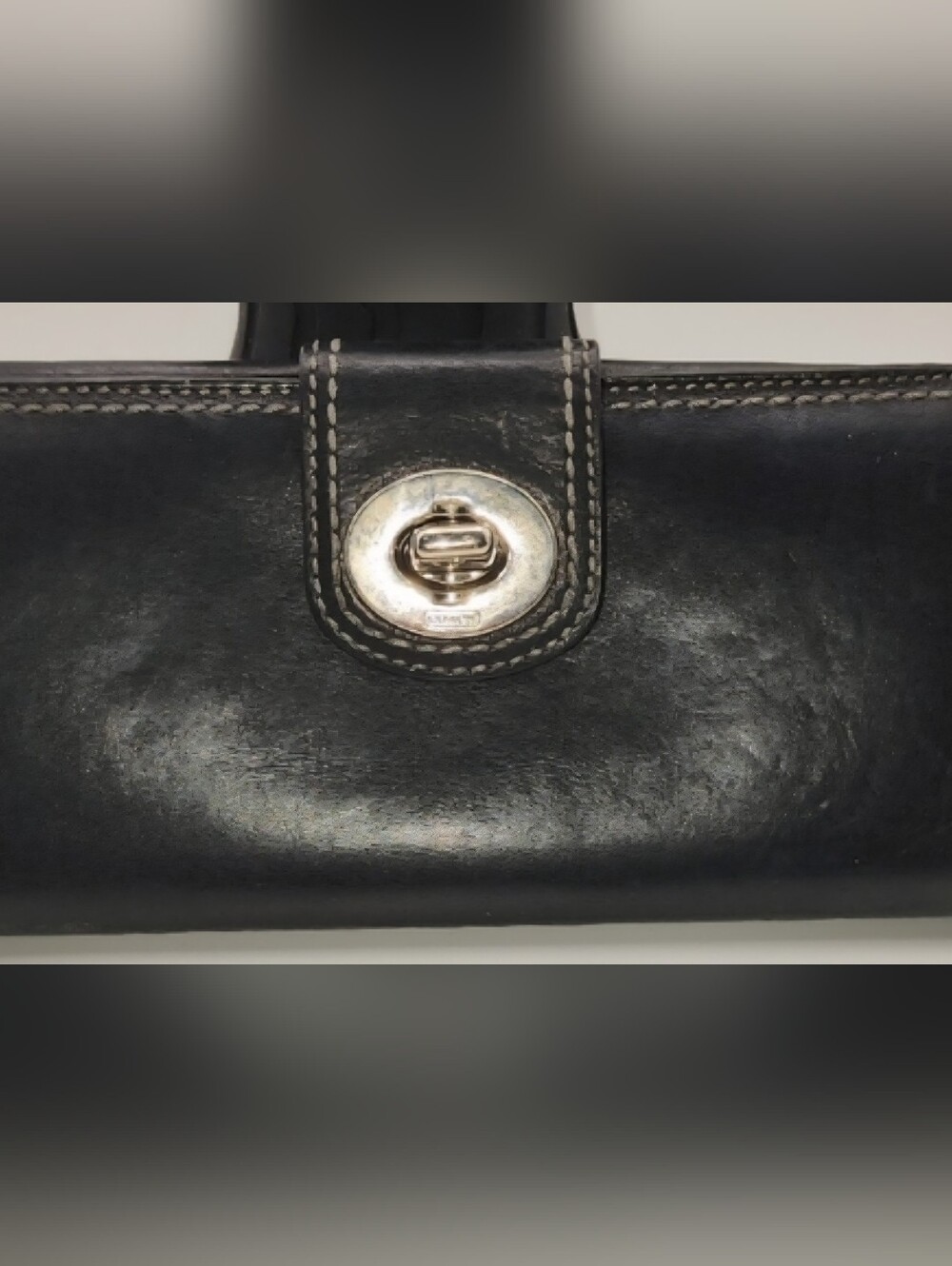 Elegant Coach Black/lavender Leather Women's Bag